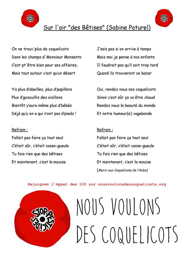 7 décembre Les "Chants" de coquelicots Les-betises