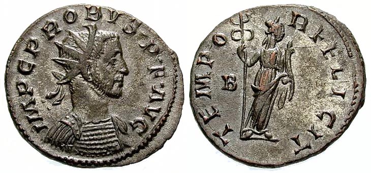 Aureliano (antoniniano) de Probo. TEMPOR FELICIT. Lyon R129.122001.JS
