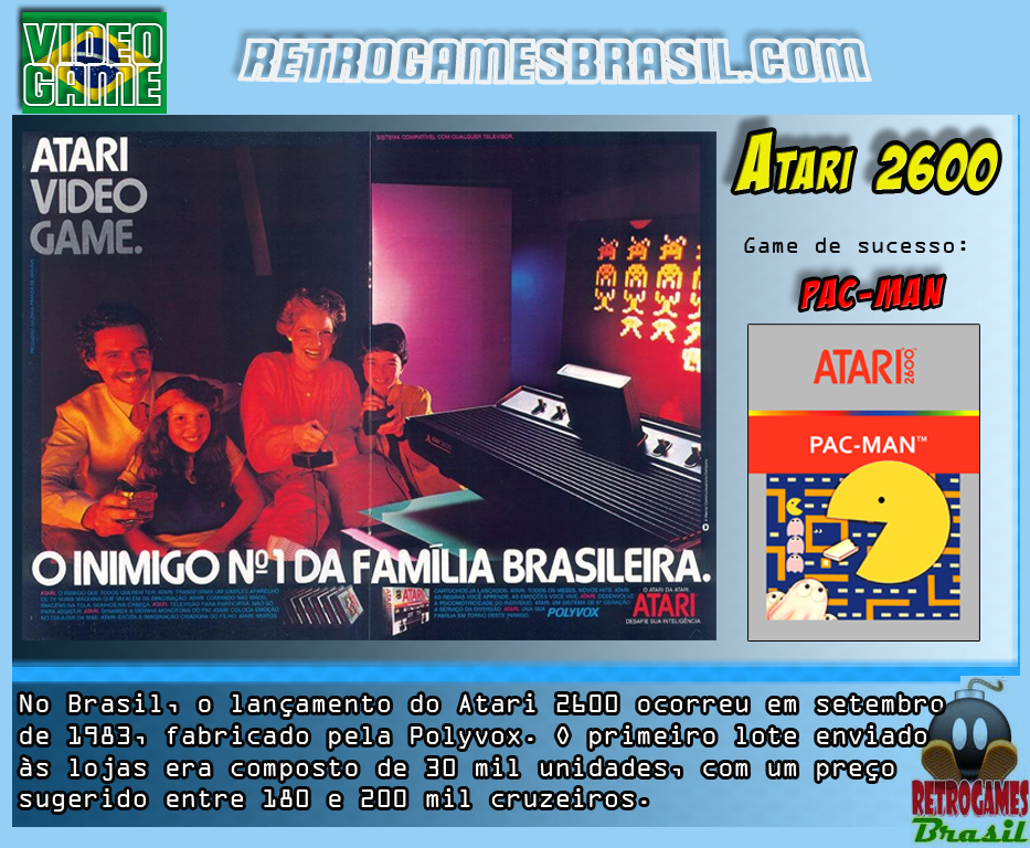 Videogames no Brasil - Atari 2600 Atari-png