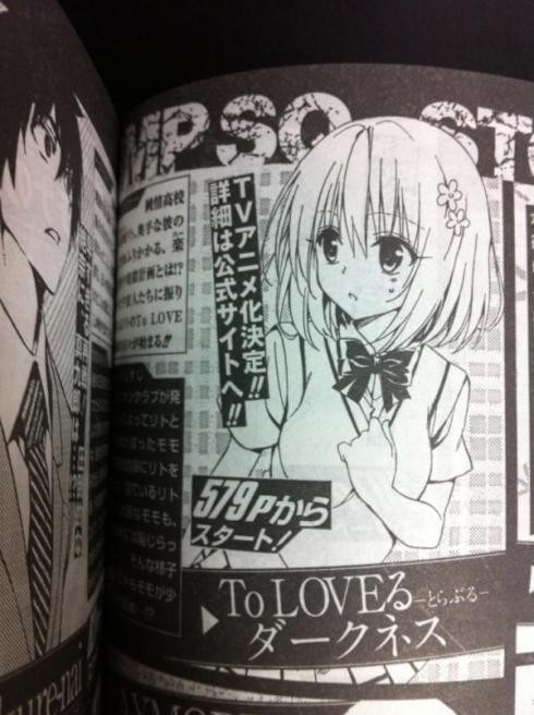 Cachondeo: Ahora la Jump SQ dice que To Love-Ru Darkness será serie de TV. ApiUtgaCQAA96d7s