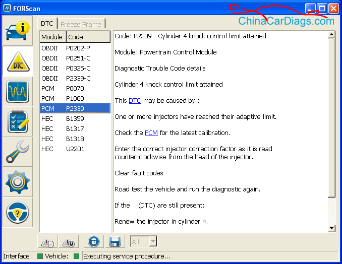 FORScan configures fuel injectors on the pre-CAN Duratorq HPCR Forscan-configure-fuel-injectors-1