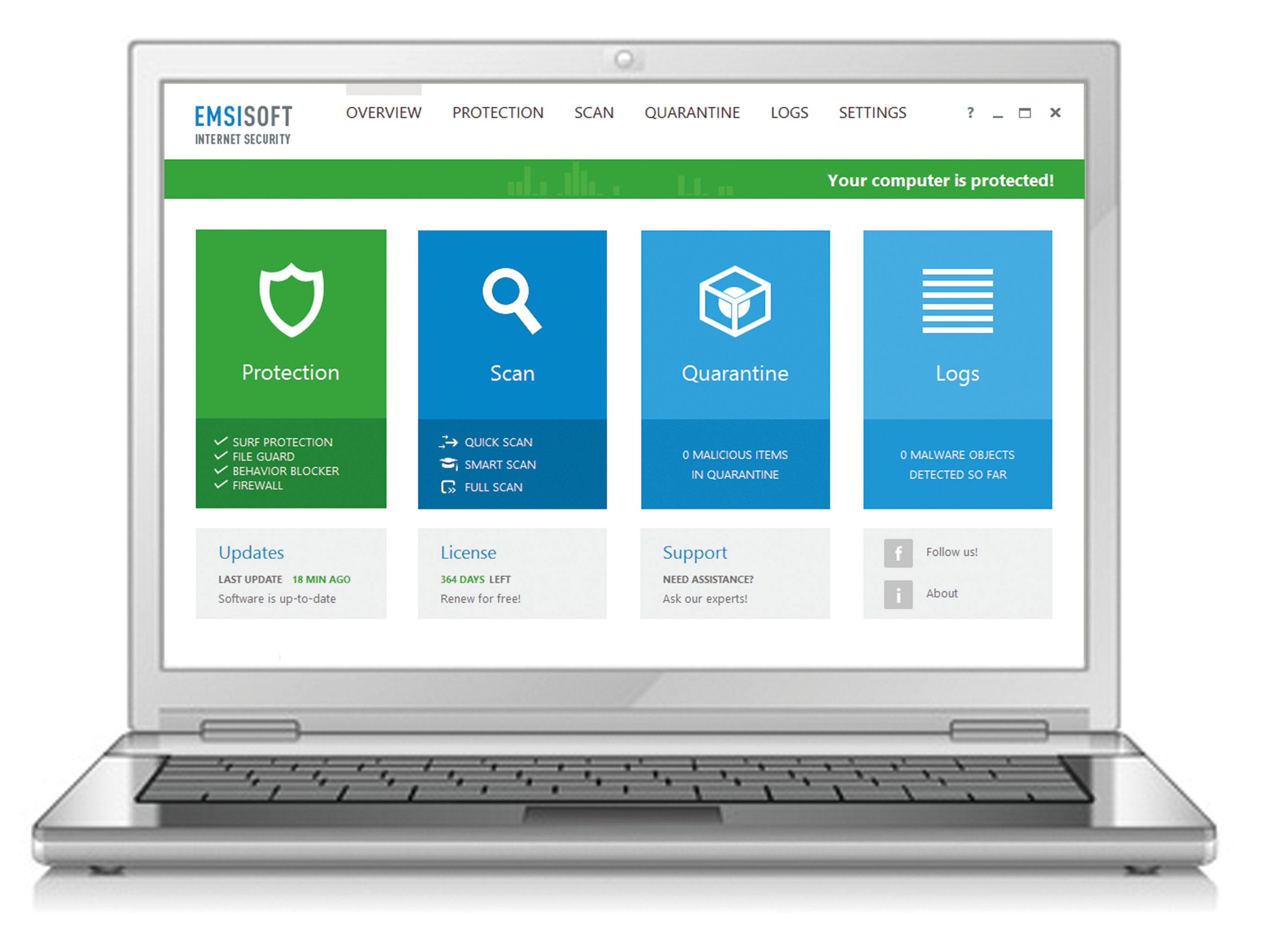 الحصان الذهبى الداعم للعربية Emsisoft Internet Security مع التفعيل Eis_laptop