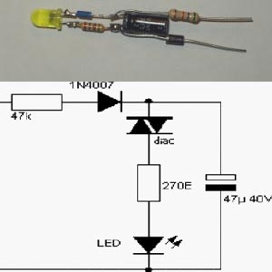 Pisca de Led Alimentado por AC Alimentado-Pisca-220V-AC