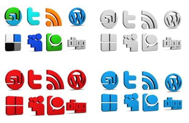 [Download] 65 Pacotes de icones gratuitos de Redes Sociais 3D-Social-Media-Icons-for-bloggers