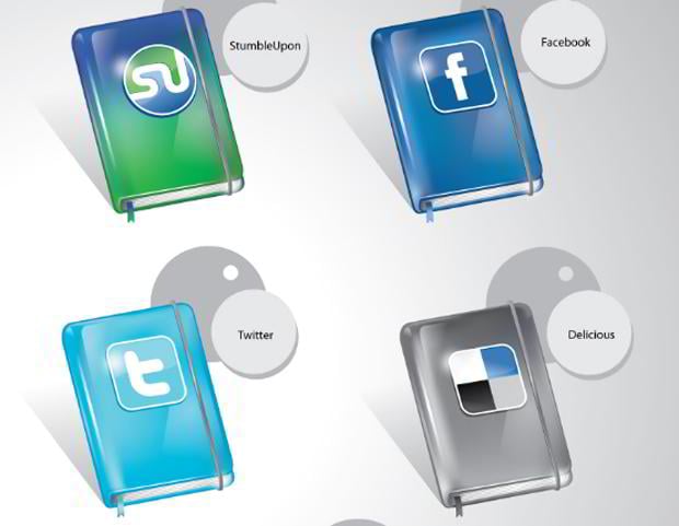 [Download] 65 Pacotes de icones gratuitos de Redes Sociais Free-Social-Moleskin-Icon-Set-For-Bloggers-And-Designers