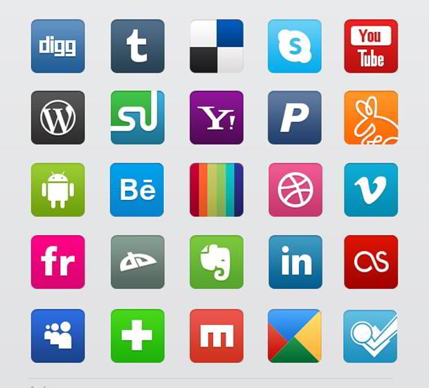[Download] 65 Pacotes de icones gratuitos de Redes Sociais Social-Networking-Icon-Set