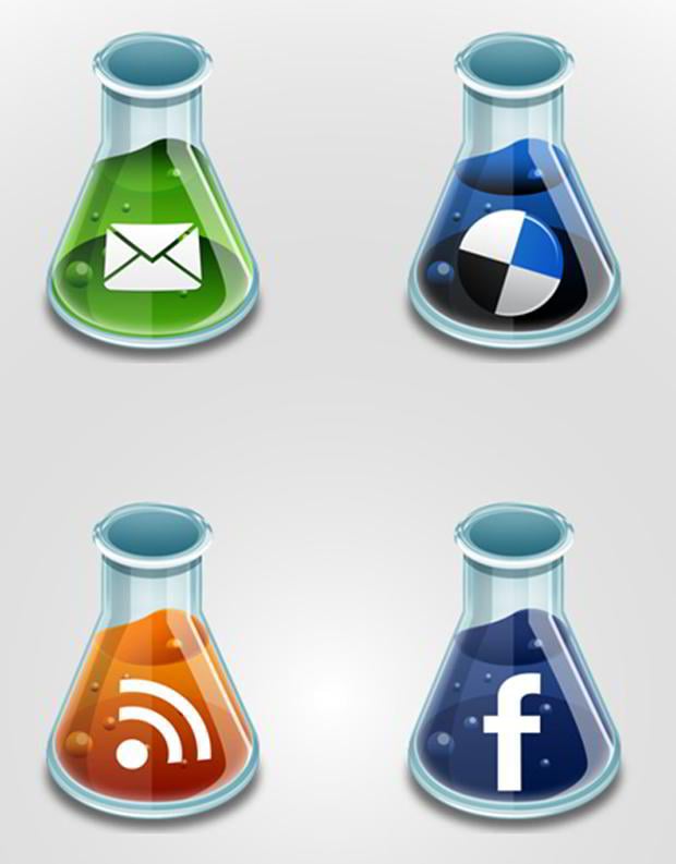 [Download] 65 Pacotes de icones gratuitos de Redes Sociais Vector-social-beaker-icons