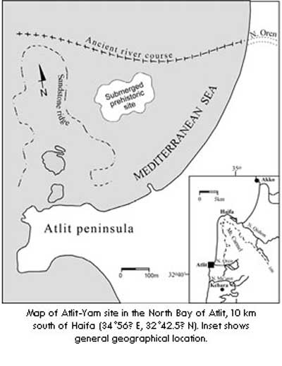 Ancient Cities and Megalithic Sites Underwater  Atlit_map