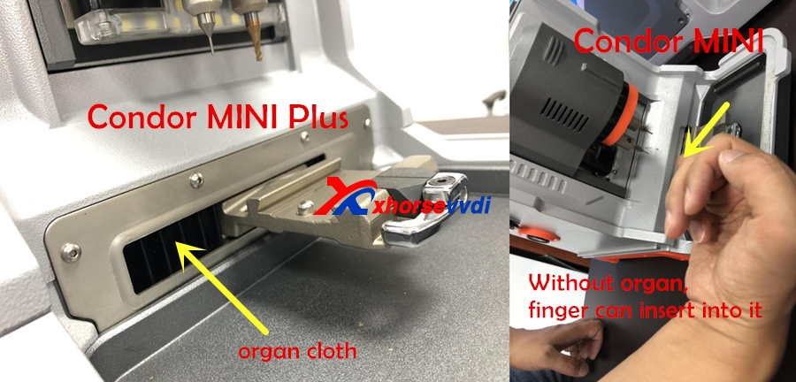 What is difference Xhorse Condor XC-MINI Plus VS Xhorse Dolphin Condor-mini-plus-screen-organ-1