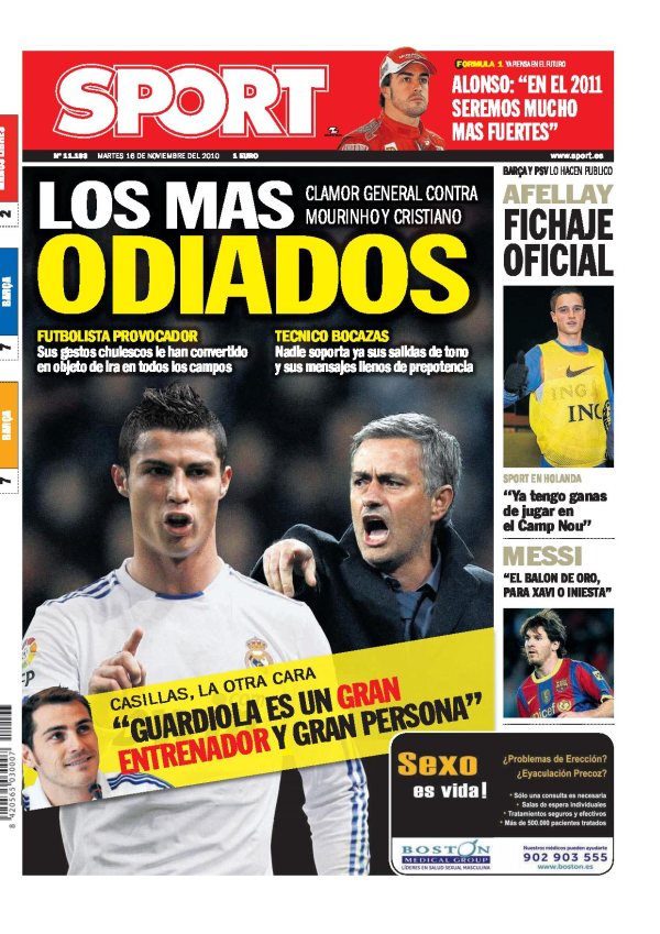 "De Neymar a Cristiano": Carlos Carpio en Marca, gran artículo... SPORT_16-11-2010