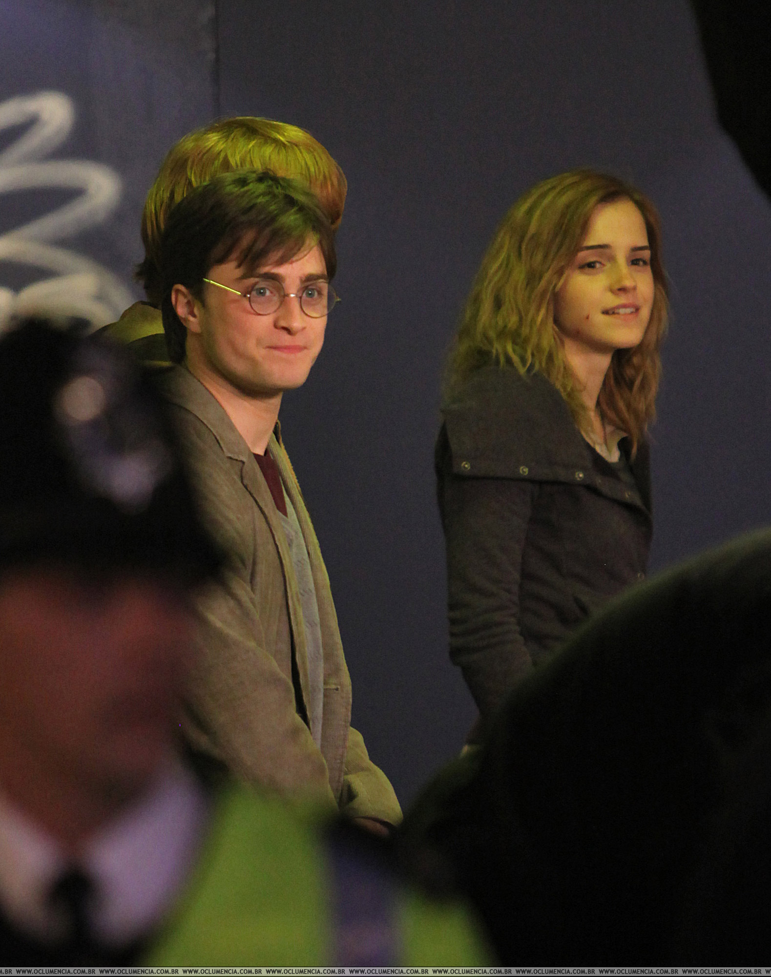 fotos del trio en la boda de Fleur y Bill---hp7 Filmming3-deathlyhallows-london_14