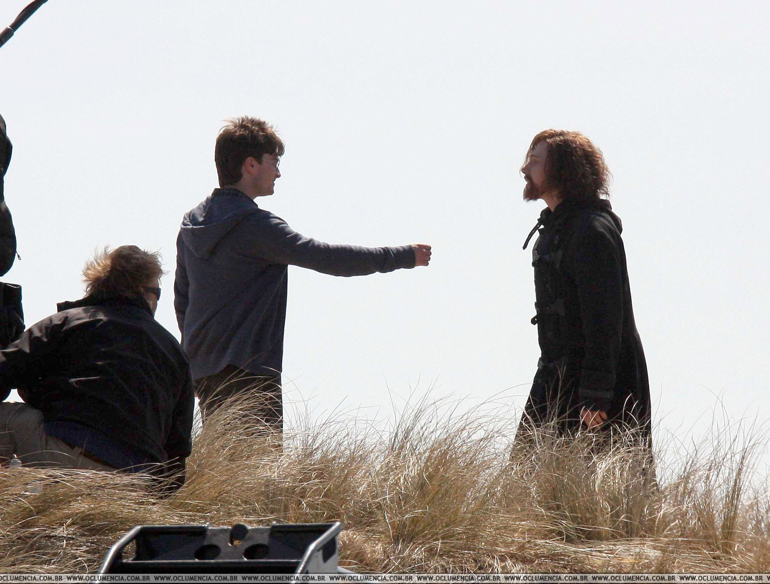 imagenes del rodaje de HP7 Daniel-Harry-Rupert-Ron-transformado-rodaje-hp7