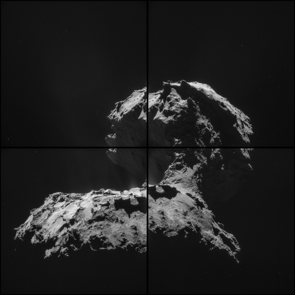 Las mejores imágenes de la misión de la Sonda Rosetta al cometa 67P ESA_Rosetta_NAVCAM_141126_montage-1024x1024