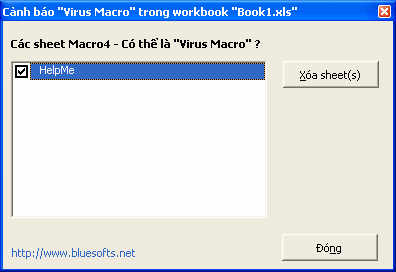 Virus Macro Warning - Công cụ cảnh báo "Virus Macro" trong MS Excel MacroSheetWarning