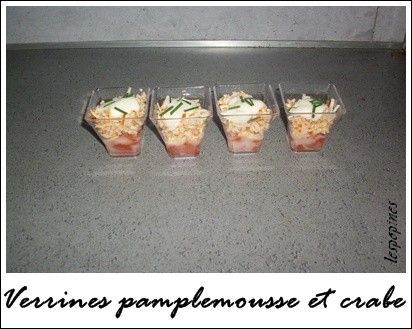 verrine fraicheur crabe, pamplemousse 95967e9c