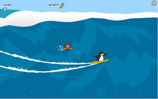 Surf con el puffle rojo Darkpanchosurf