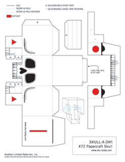 iPhone papercraft Skull_map