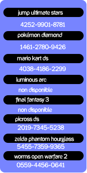 [Topic unique] Codes amis des membres PSD_LA-MKDS-JUS-PD-FFIII-PIC-WOW2-ZPH