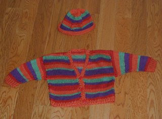 Bebek Çocuk Örgüleri StripedSweaterSet