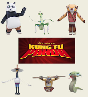 [Tuyển tập] Hot! Mô hình giấy Kung-fu-panda-papercraft