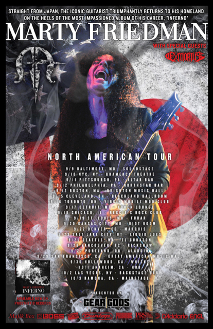 Marty Friedman north american tour 2015 Martytour