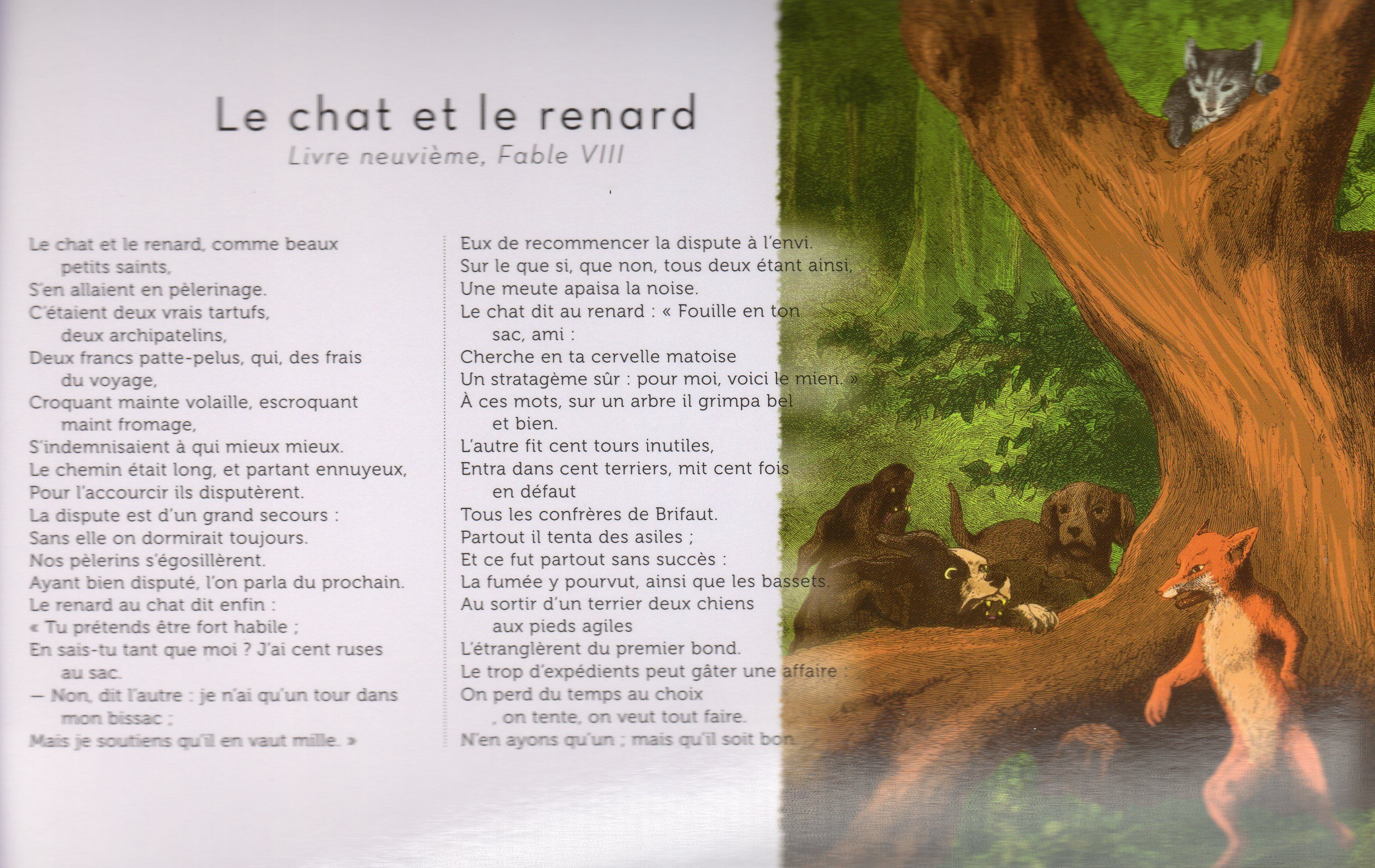 "Le chat et le renard" Jean de La Fontaine+"Combien de paysans." Christian Collin 207c3e1a