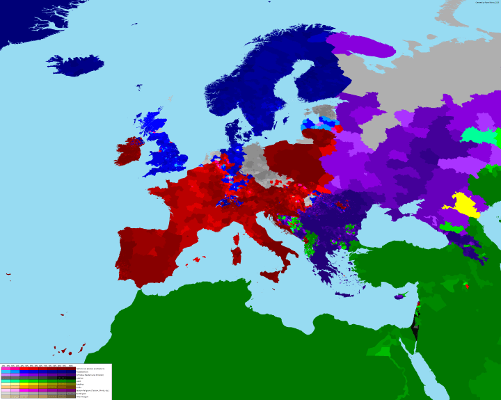 Interesting maps and infographics - Page 2 Europe-religion-map