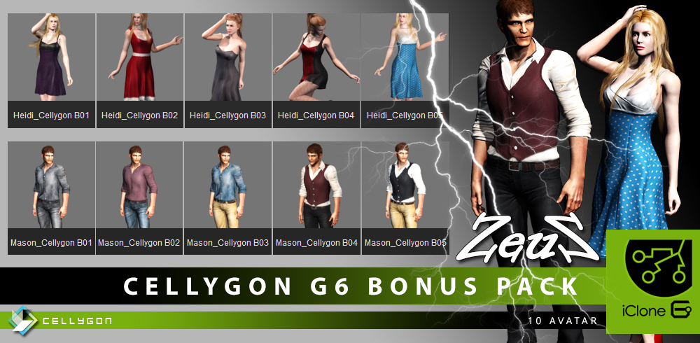 iClone Character Pack - Cellygon G6 Bonus Pack 1446993052_iclone-character-pack-cellygon-g6-bonus-pack