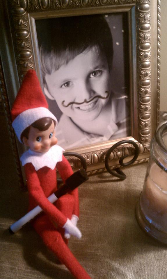 So my elf on the shelf is on the naughty list!! Elf_01a