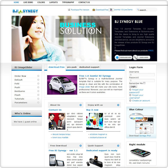 Giveaway professional template from ByJoomla Product-preview---synegy