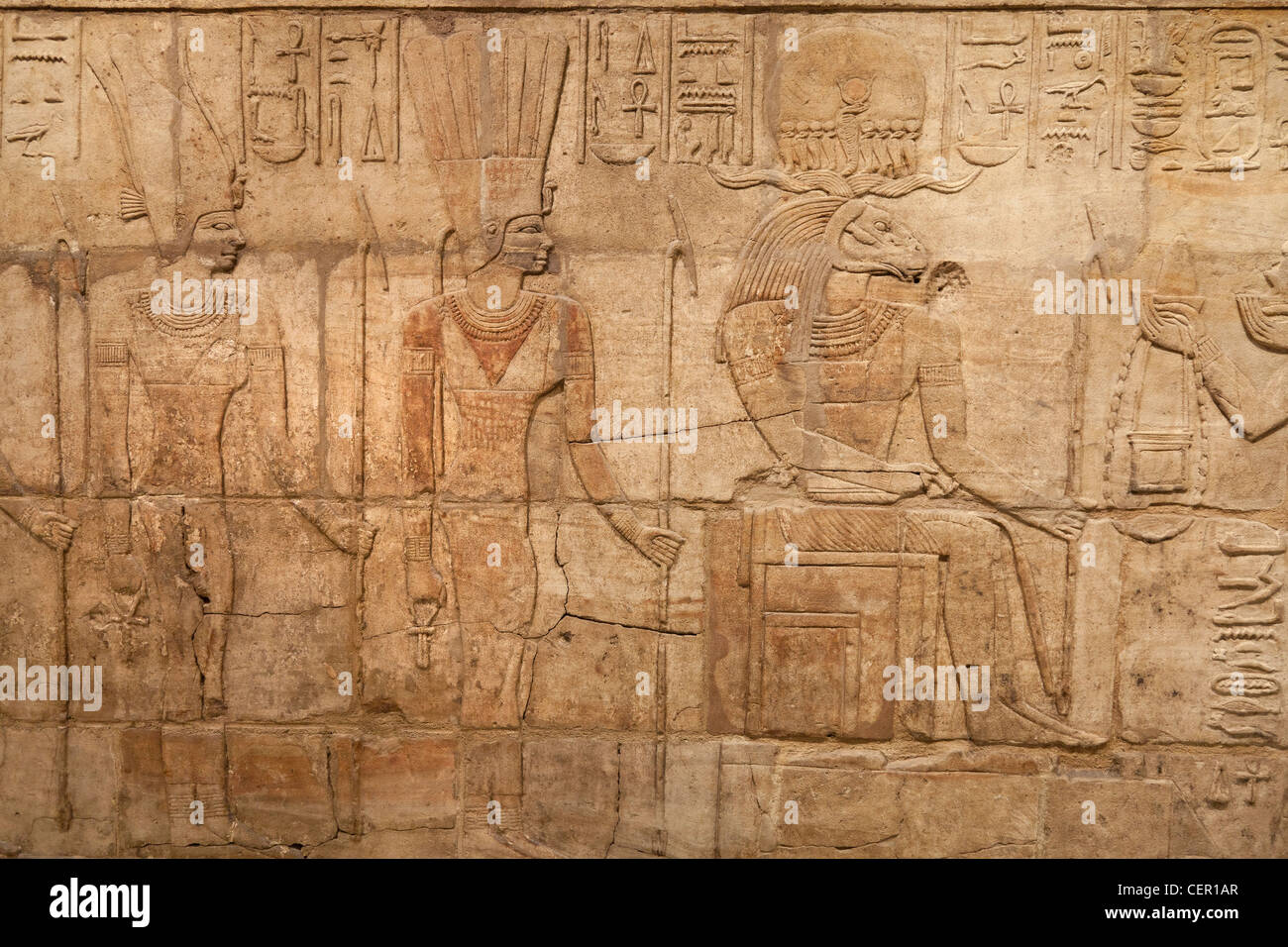Taharqo West-wall-from-the-shrine-of-king-taharqa-the-ashmolean-museum-oxford-CER1AR