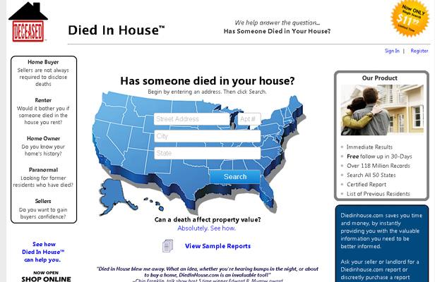 Etats-Unis: Un site Internet pour savoir si quelqu'un est mort dans votre maison Article_died-in-house-site