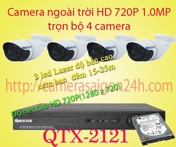 bộ camera quan sát chất lượng cao 121216qtx-2121ahdcamera