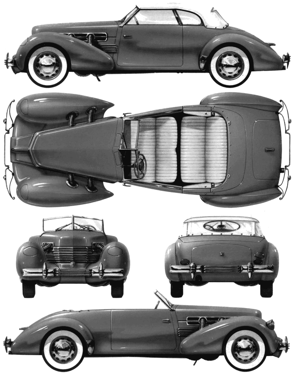 [JEU] D'où ça proviens ? (Auto) - Page 22 Cord-812-convertible-phaeton-sedan-1937-2