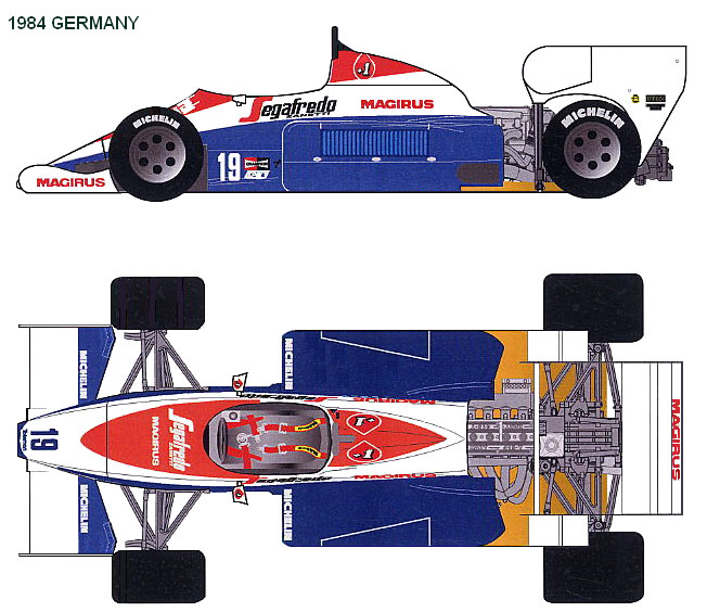 Toleman Toleman-tg184-hart-german-gp-f1-1984-m