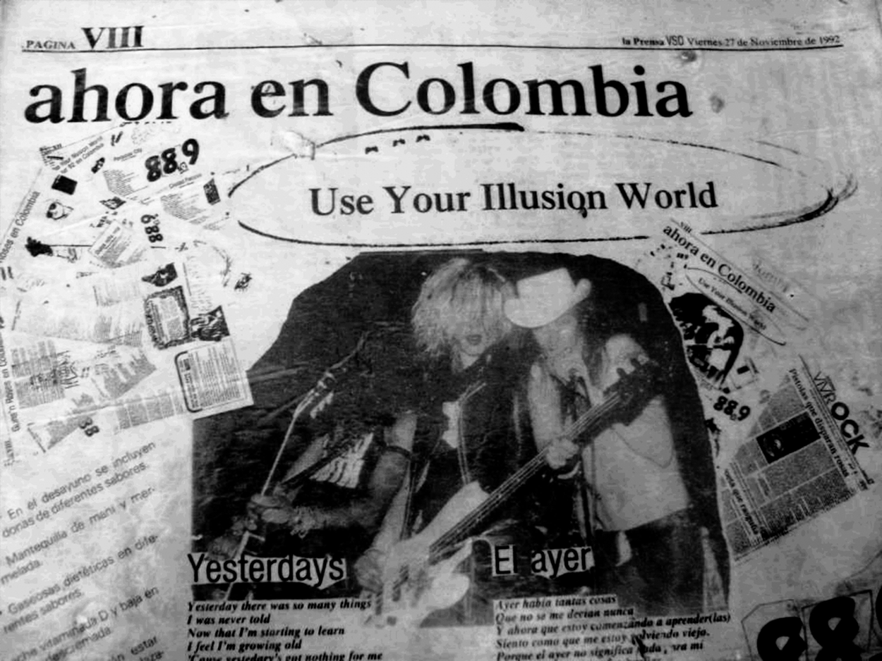 Guns N' Roses - 1992  Bogota Colombia Concert Use Your Laprensa