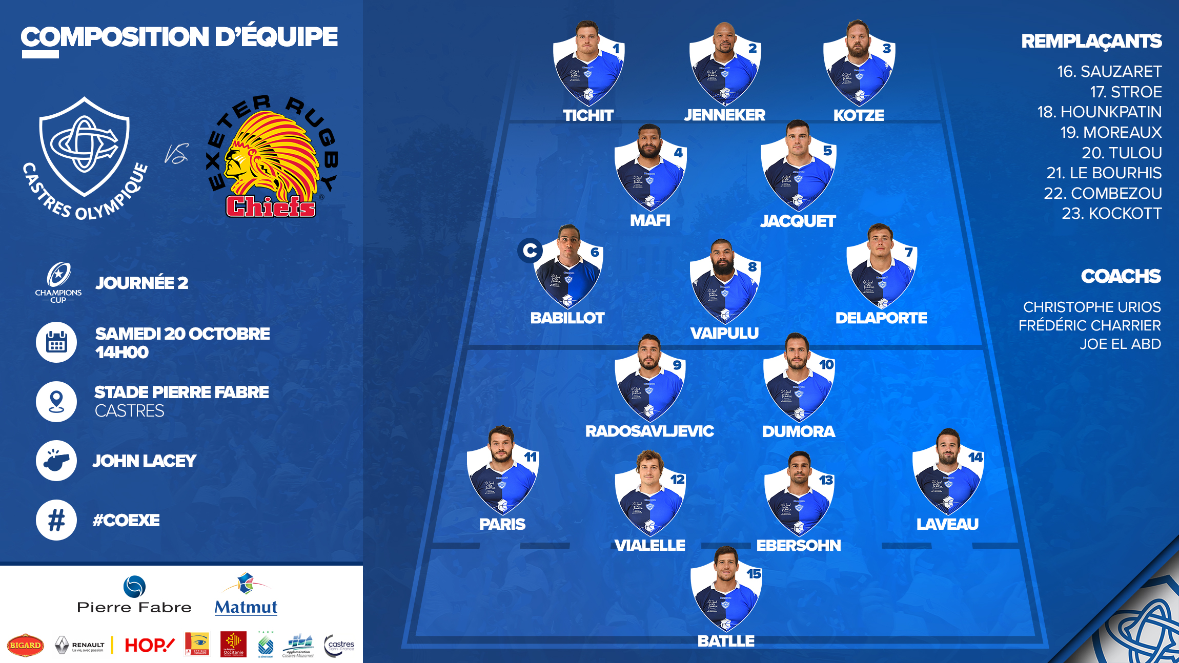 Castres Exeter  COMPO-EQUIPE-COEXE