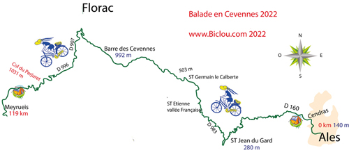 bambée randonnées à vélo dans les Cévennes  E4