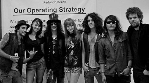 Integrantes de Ádammo publicaron fotos junto a Slash. 130275