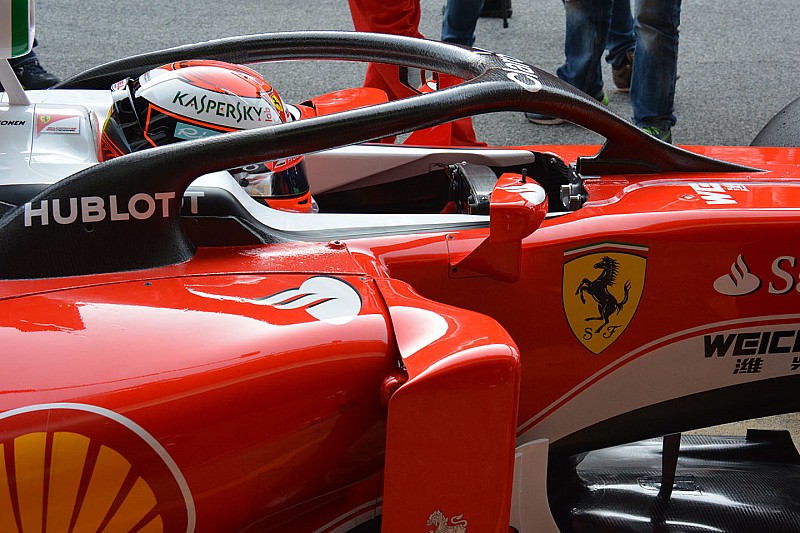 Le "Halo" testé sur la SF16H de Kimi F1-barcelona-march-testing-2016-kimi-raikkonen-ferrari-sf16-h-with-the-f1-halo-cockpit-sys