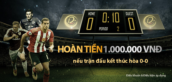 HOÀN TIỀN CUỐI TUẦN TỚI 1.000.000 VNĐ NẾU TRẬN ĐẤU HOÀ 0 -0 Goallessdraw-promoheader-vn