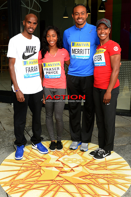 ¿Cuánto mide Shelly-Ann Fraser Pryce? - Altura - Real height Farah-Fraser-Pryce-Merritt-Jeter-ARS-6862