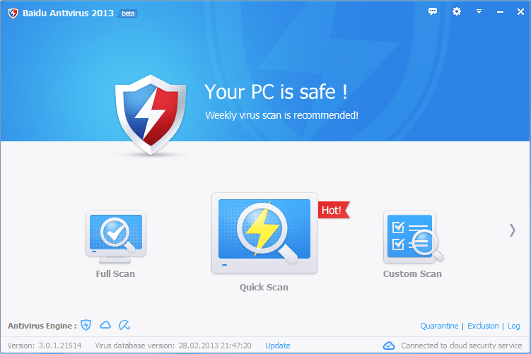 أخف برنامج انتى فيروس فى تاريخ السوفت وير Baidu_Antivirus_1