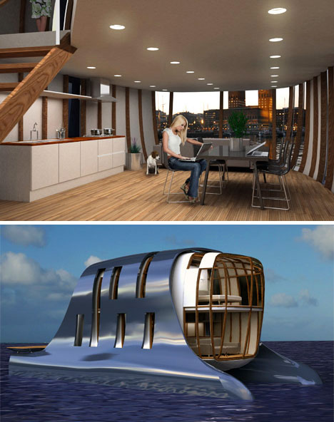 விபரிதமான வீடுகள் (ரசனைக்கு விருந்தாக) - Page 20 Houseboat-interior-design