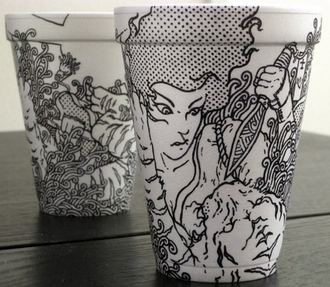 أكواب الفن !! Creative-cup-drawing1