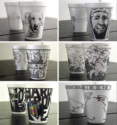 أكواب الفن !! Creative-cup-drawings