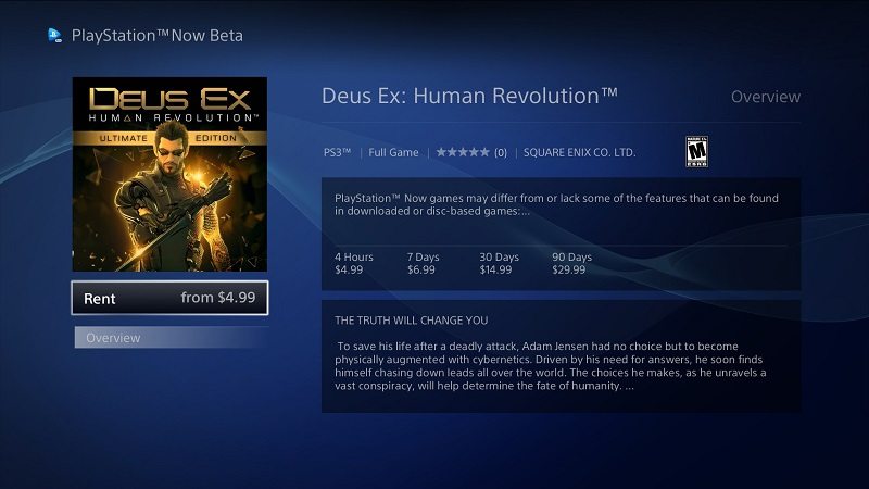 PlayStation Now Pricing Revealed: More Expensive To Rent Than Buy!? Playstation_now_deusex