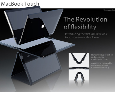 Bend it Like MacBook: Flexible Customizable Laptop Concept Macbook-touch-flexible-notebook-computer-concept
