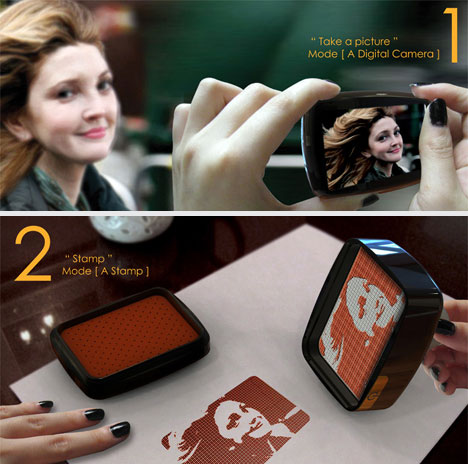 Instant Ink: Digital Camera Concept Turns Pics Into Stamps Stampy-camera