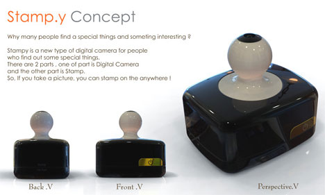Instant Ink: Digital Camera Concept Turns Pics Into Stamps Stampy-concept-camera